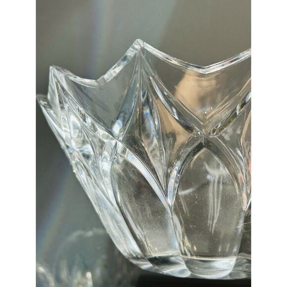 Vintage Bohemia Crystal Bowl Glass 12 Point Serving Dish Czech Republic 24% PbO - Picture 6 of 15